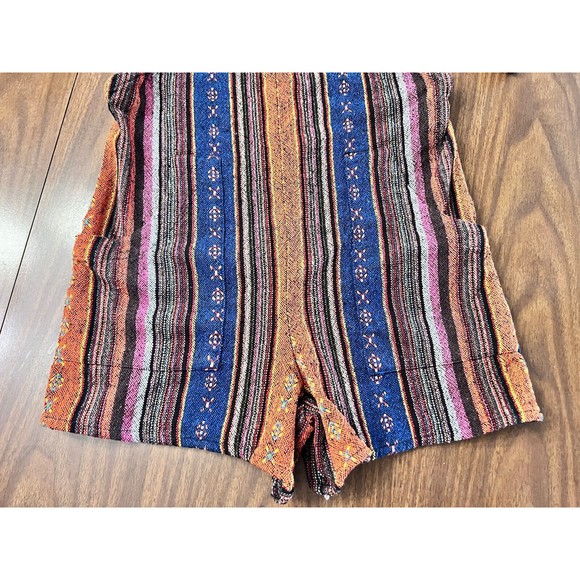 Bobi Los Angeles Sleeveless Romper Aztec Southwest Tie Boho Size XS Multicolor - Picture 2 of 13